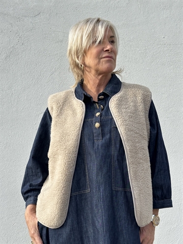 GASPAR Duffy Waistcoat 2510301 Champagne  〖 PRE-ORDRE〗KOMMER I DECEMBER